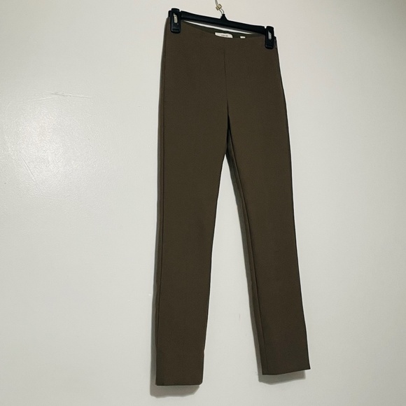 Taupe Vince Flat Front Skinny Split Ankle Trousers - Picture 3 of 11